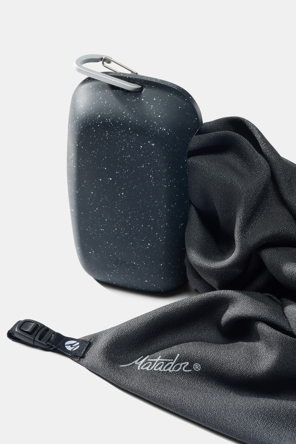 nanodry towel in silicone case on white background