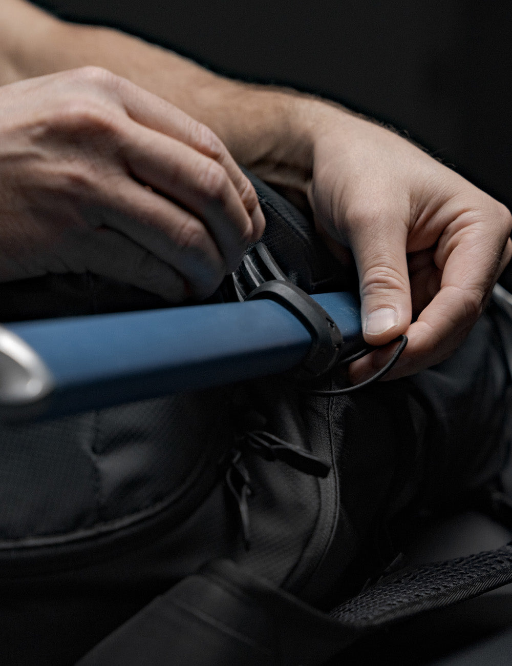 close up view of gear loops