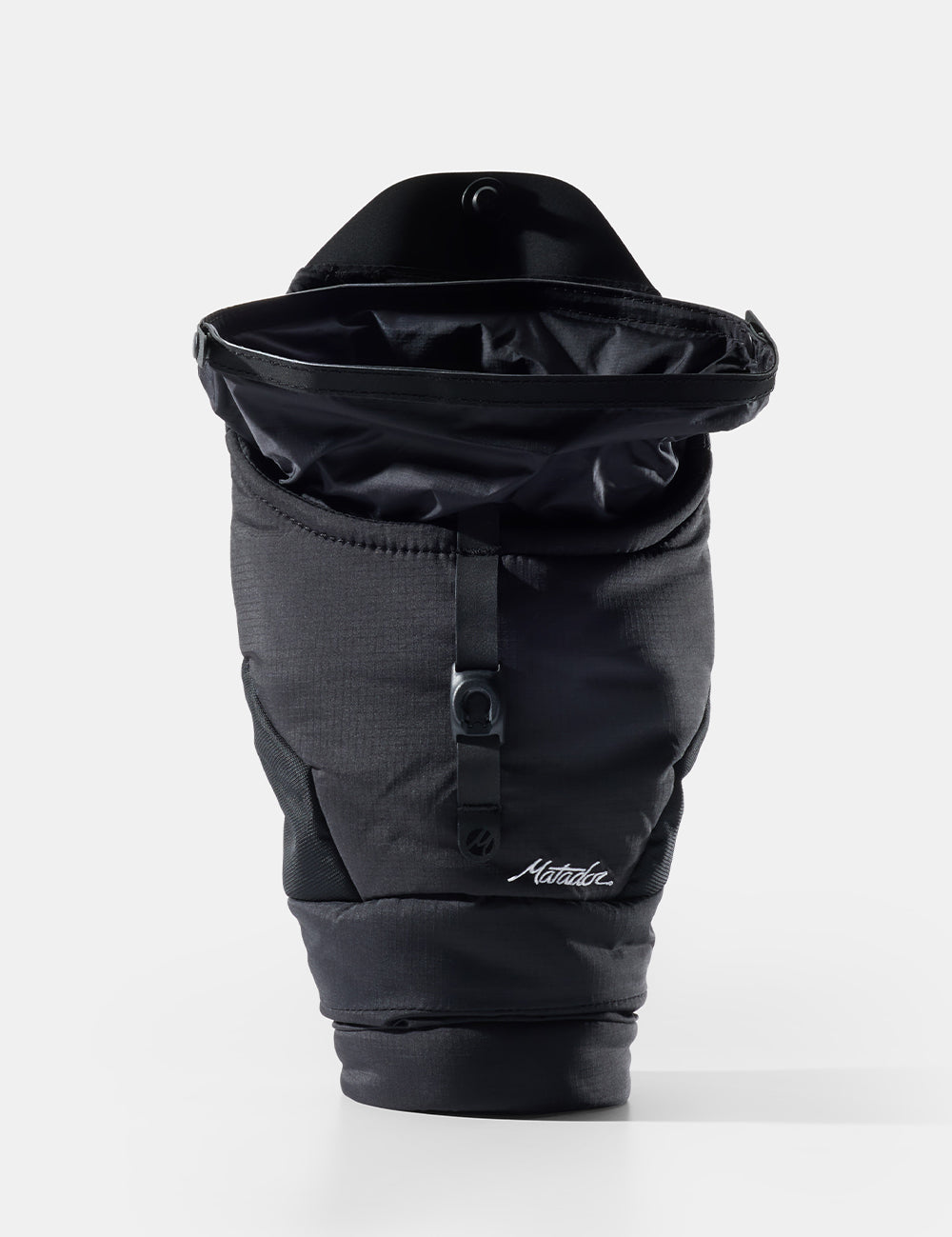 Black camera base layer on a white background