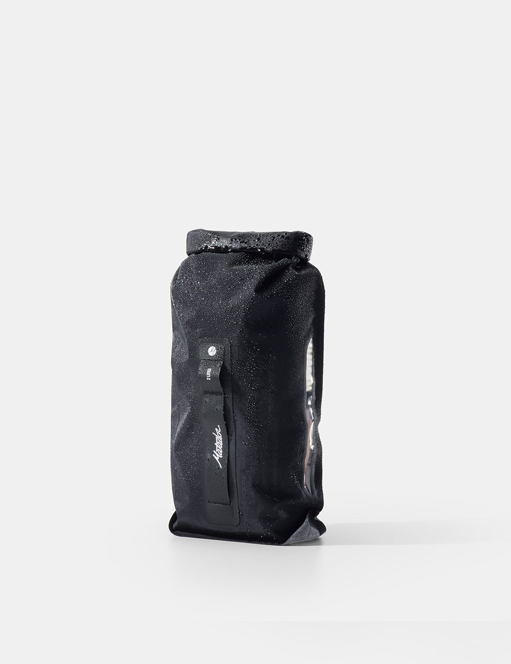 Black dry bag on a white background