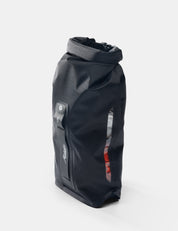Black waterproof bag on a white background