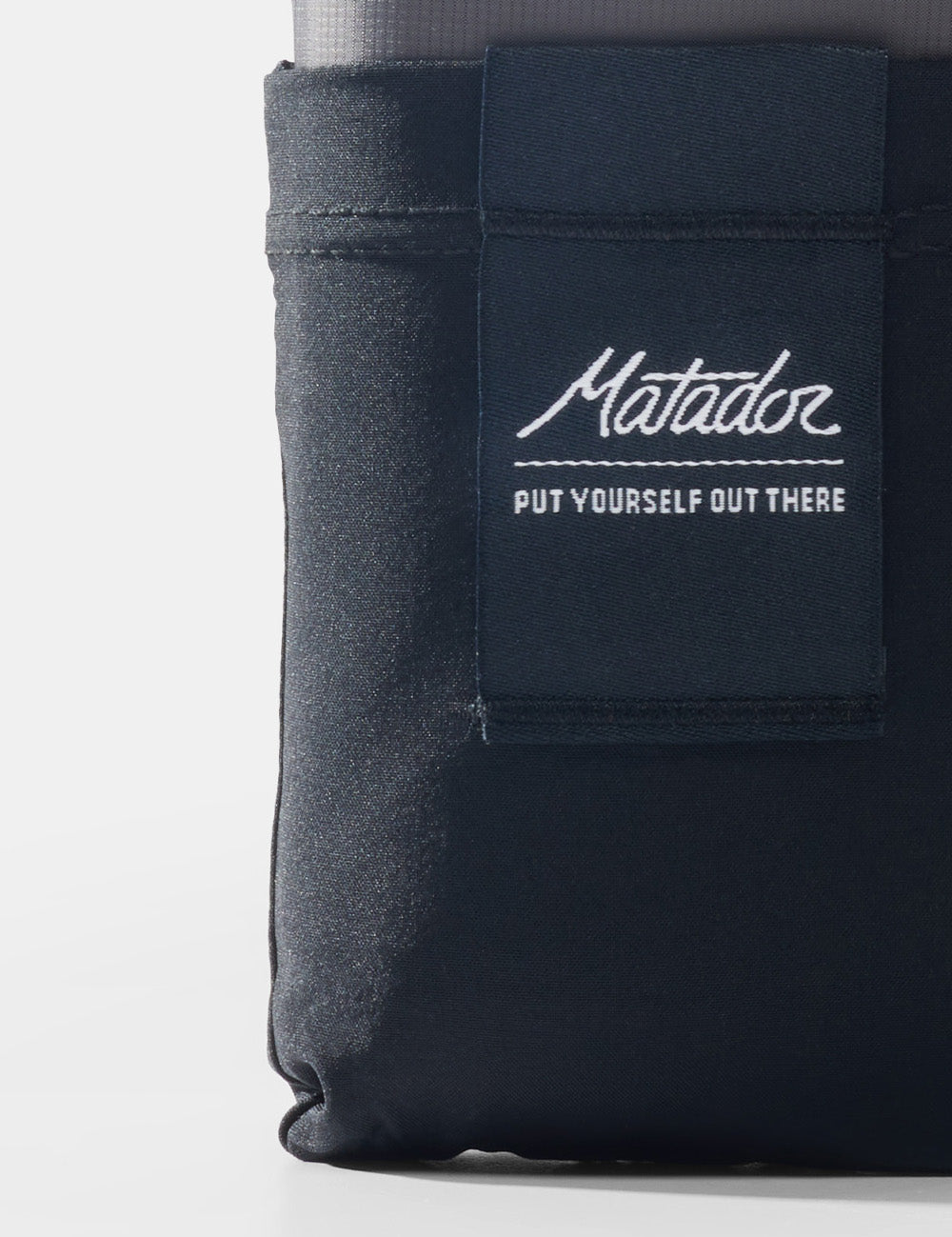 close up view of pocket blanket storage pouch