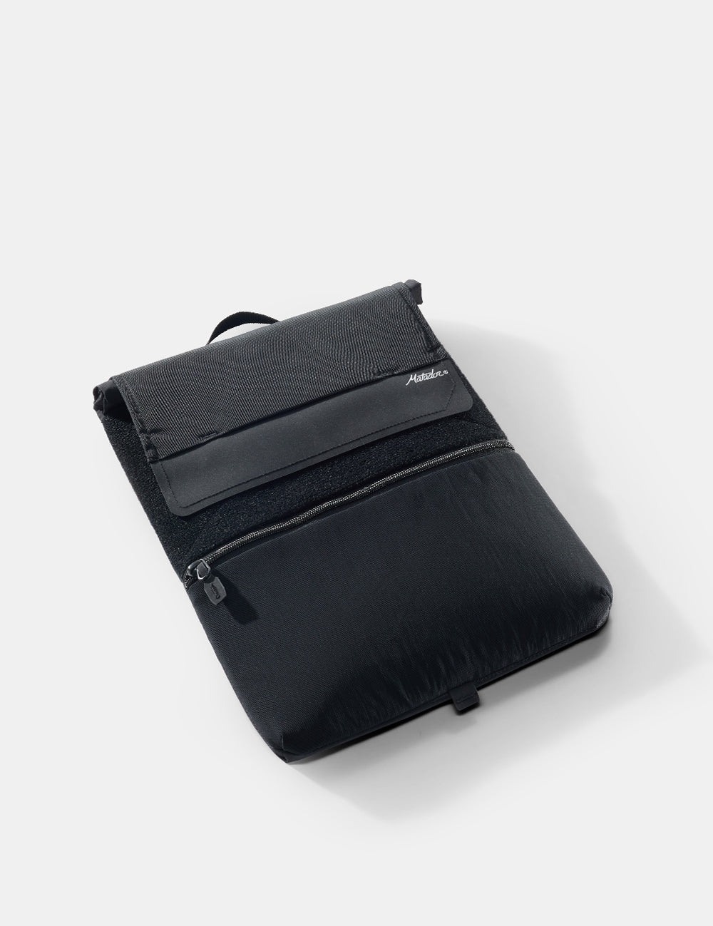 Black laptop base layer on a white background